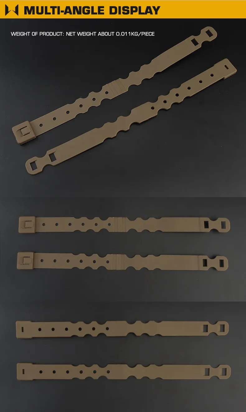 Description Picture 4 of item4pcs Tactical Molle System Malice Clips Strap Molle Clips Attachment for Magazine Pouch for 5.56 AR15 Single/Double Mag Pouches