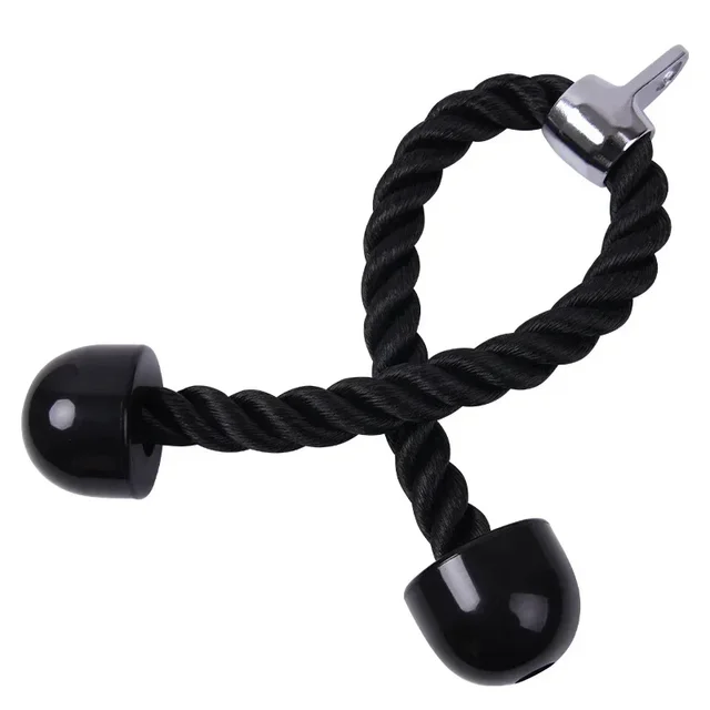 Bicep Tricep Rope Push Pull Down Cord Home Gym Accessories Workout Fitness Exercise Equipment Single/Double Head 35cm/70cm/90cm 5