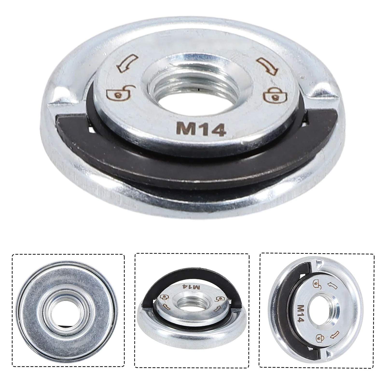 

1x Quick Release Flange Nut M14-Thread Angle Grinder Release Locking Nut Pressing Plate For Angle Grinder Clamping Flange Tools