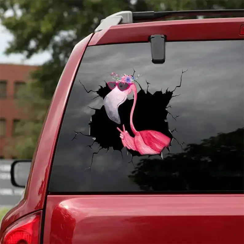 Flamingo Decal - Fits Cars, Windows, Laptops And Any Smooth Surface, Flamingo Stickers, Custom Flamingo Stickers, Flamingo, Pet
