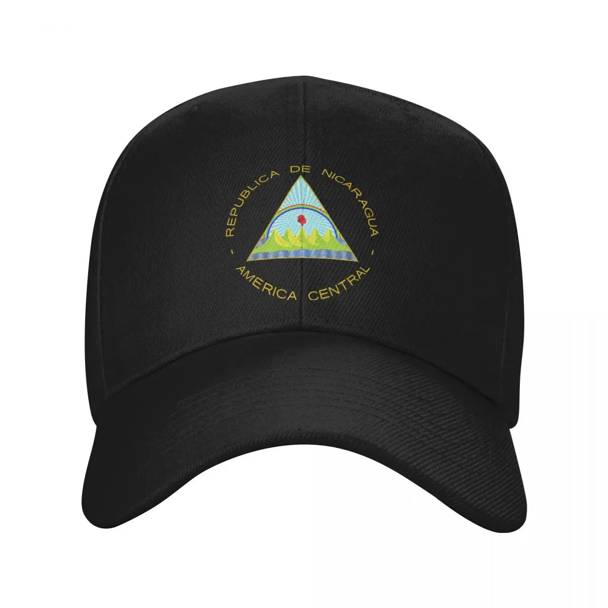 

Custom Classic Coat Of Arms Of Nicaragua Baseball Cap for Men Women Adjustable Dad Hat Outdoor Snapback Hats