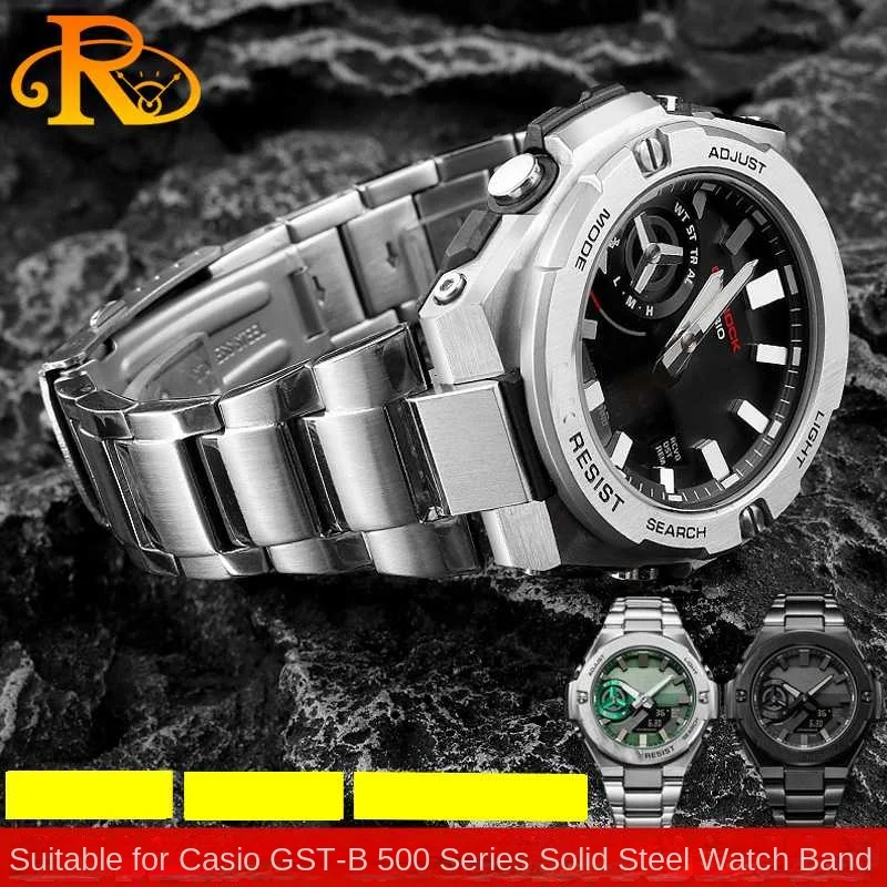 

Ремешок для часов из нержавеющей стали для Casio G-Shock, металлический складной браслет с пряжкой