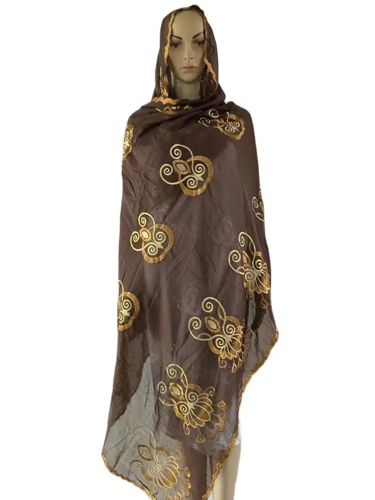 

dozen wholesale New Dubai Scarf For Muslim Women African Cotton Hijab Islam Hijab Pashmina Turban Headscarf Embroidery Shawls