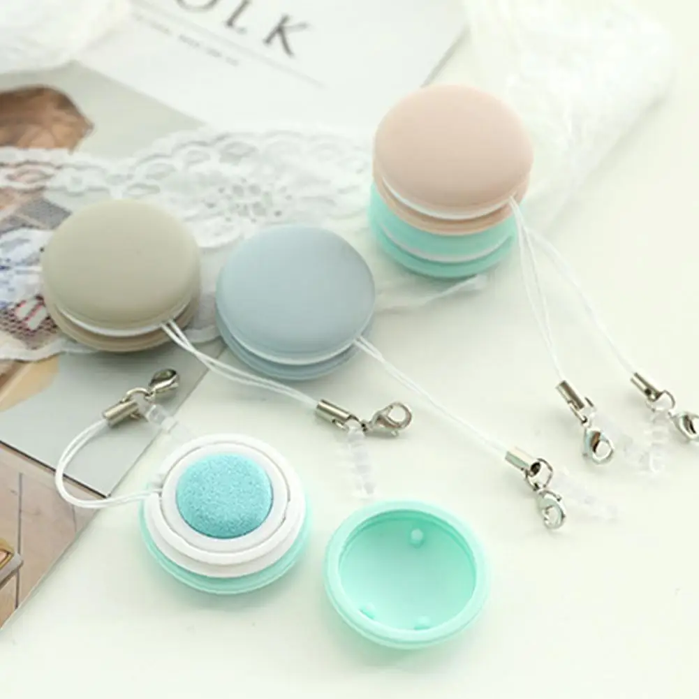 Cell Phone Screen Wipe Macaron Shape Cleaning Cloth Pendant Multifunction Cleaning Tools Glasses Lens Cleaner Key Pendant Gift 3