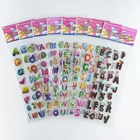 10 Sheets Letters Numbers 3D Puffy Stickers English Alphabet Birthday Festival Gift for Adult Boy Girl Scrapbook Decoration 4