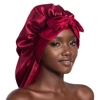 1+1   Edge Long Bonnet+Elastic Satin Hair Band Set Long silky Bonnet For Sleeping With Wide Elastic Band Headwrap 5