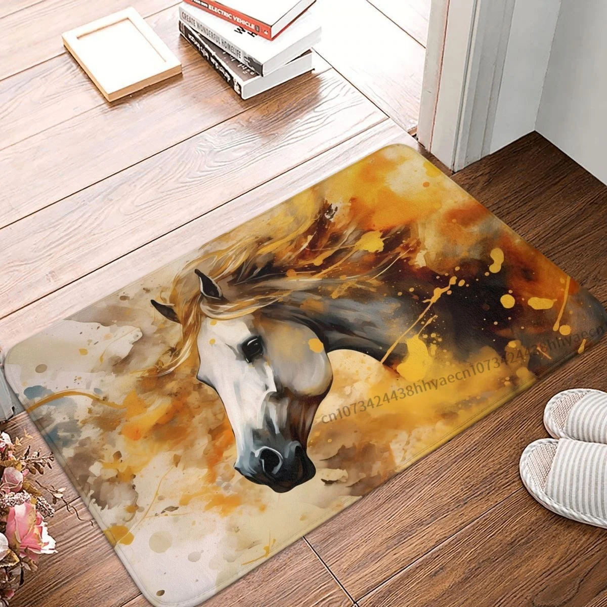 Cavalli Al Galoppo Zerbino Antiscivolo Soggiorno Stuoia Cavallo Fuoco Corridoio Tappeto Tappeto Di Benvenuto Arredamento Camera Da Letto