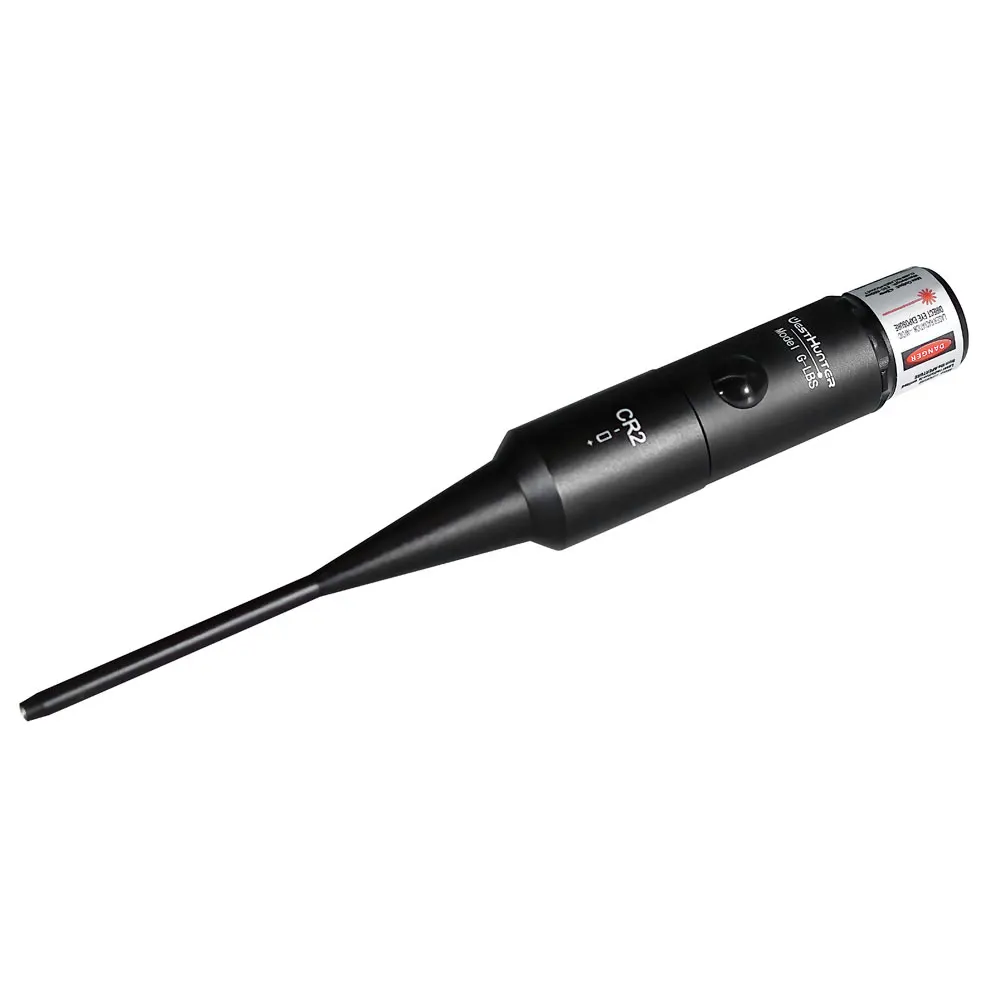 WestHunter Laser Bore Sight Kit with 32 Adapters 0.17 to 12GA Red or Green Bright Bore Sighter Laser with Button Switch
