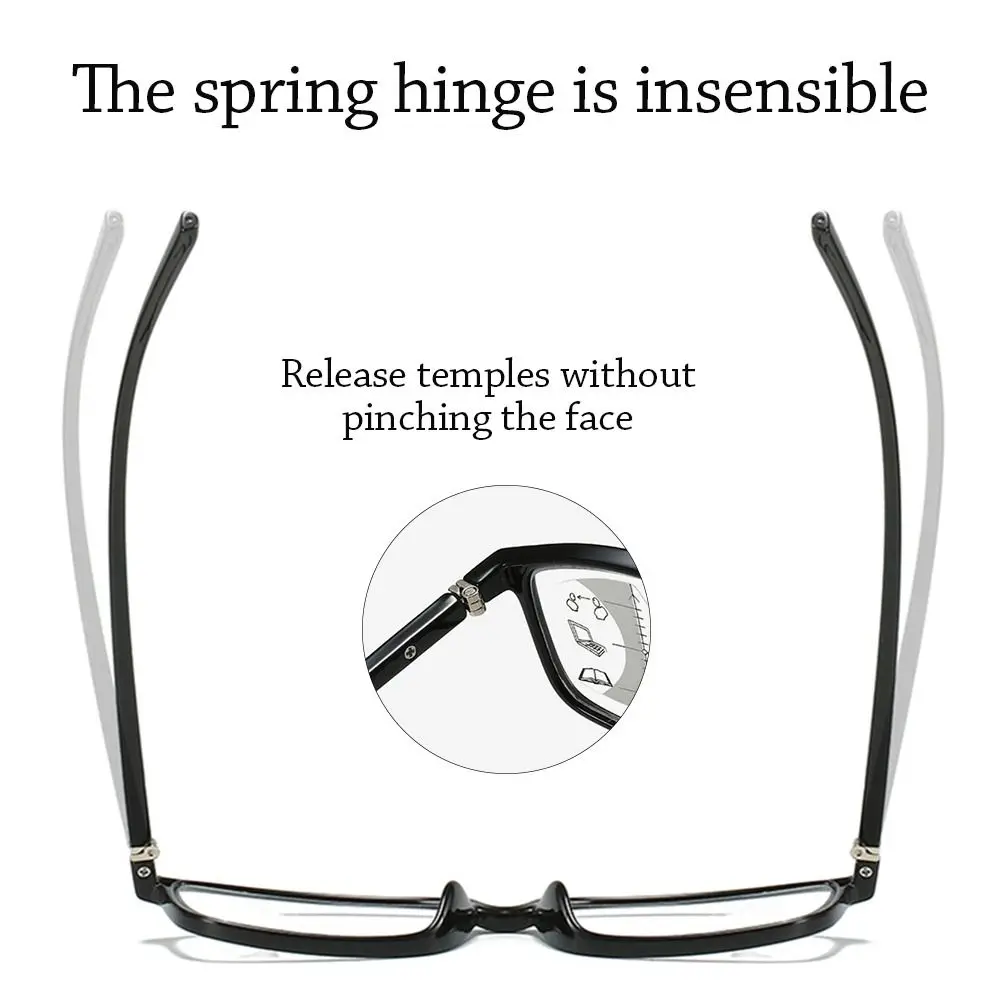 Blue Ray Blocking Anti-Blaulicht-Lesebrille Multifokale progressive Nah-Fern-Hyperopiebrille PC Ultralight – Detail 7