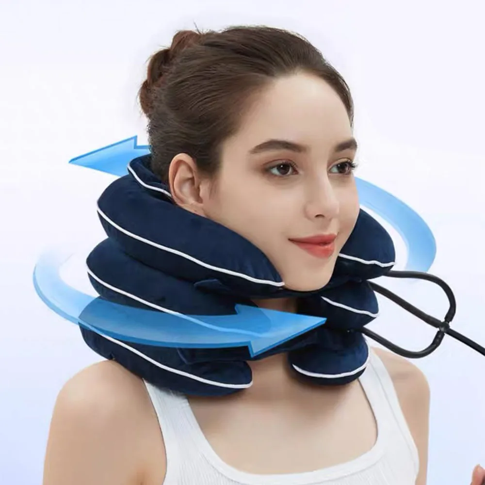 Cervical Neck Traction Device,Relief for Chronic Neck & Shoulder Alignment Pain,Inflatable Neck Stretcher Collar for Neck Relief 2
