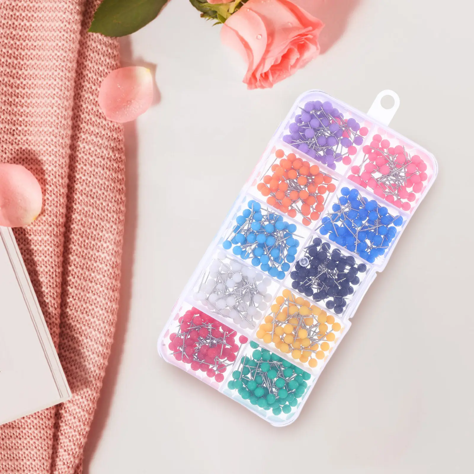 500개 다양한 색상의 플라스틱 압정, 여행 경로 매핑, 주소 표시, 알림 표시, 디스플레이용 푸시핀 10