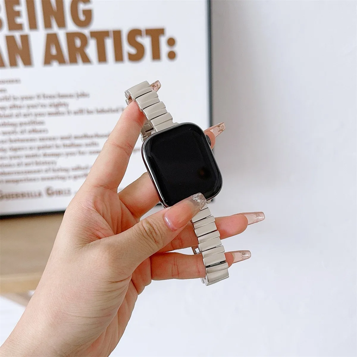 Cinturino per orologio per iWatch 42/44/45/46/49mm 38/40/41mm Cinturino per orologio in metallo alla moda per serie di orologi Ultra2 Serie 10/9/8/7/6/5/4/3/2/1_voghion.com