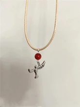  send postcard Snowdrop same Jung Hae In pigeon Korean drama necklace 2022 new lucky clavicle chain for men women gift 