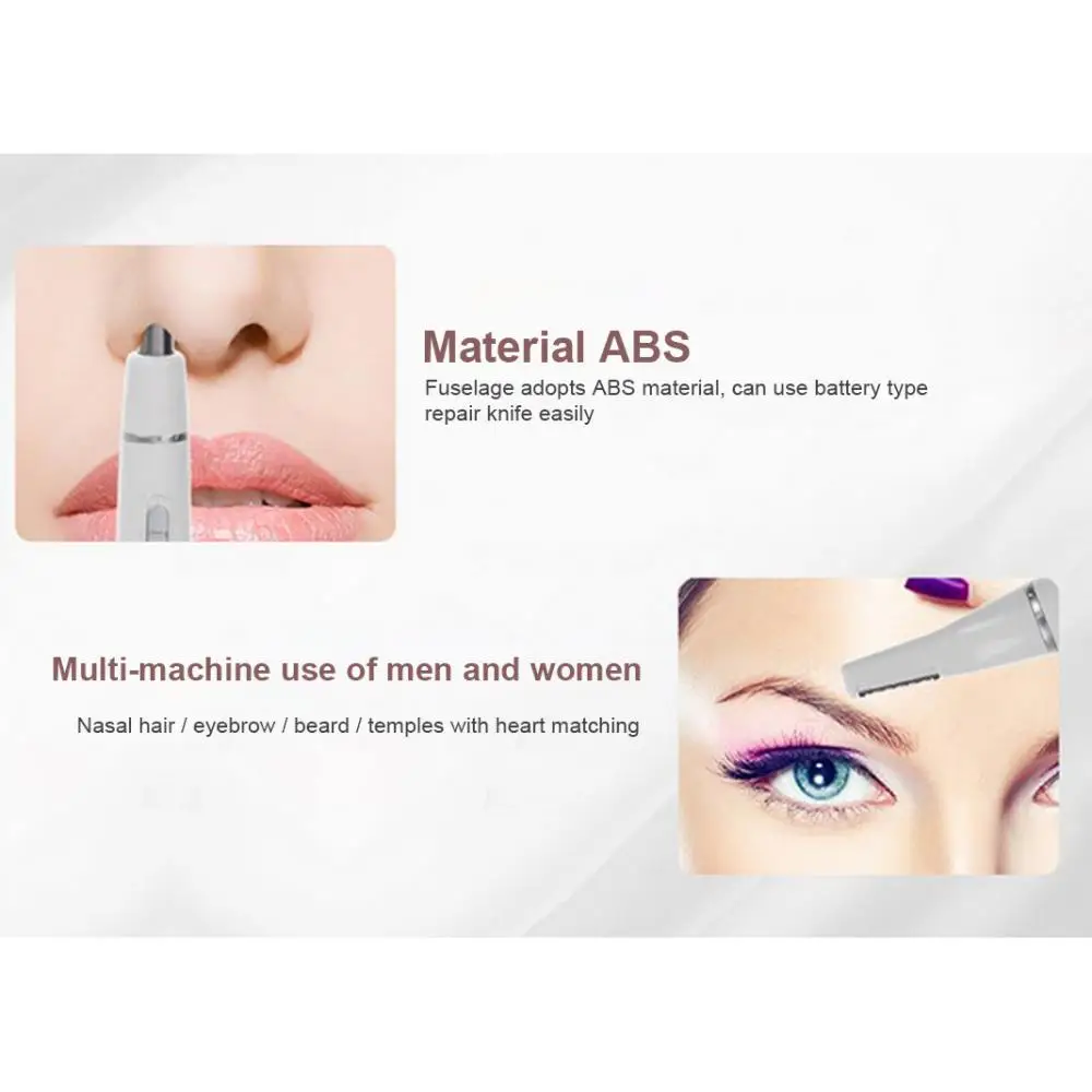Nose Hair Trimmer Electric Removal Dual-blade Clipper Razor Shaver Trimmer Epilator High Quality Eco-Friendly Eyebrow Trimmer 4