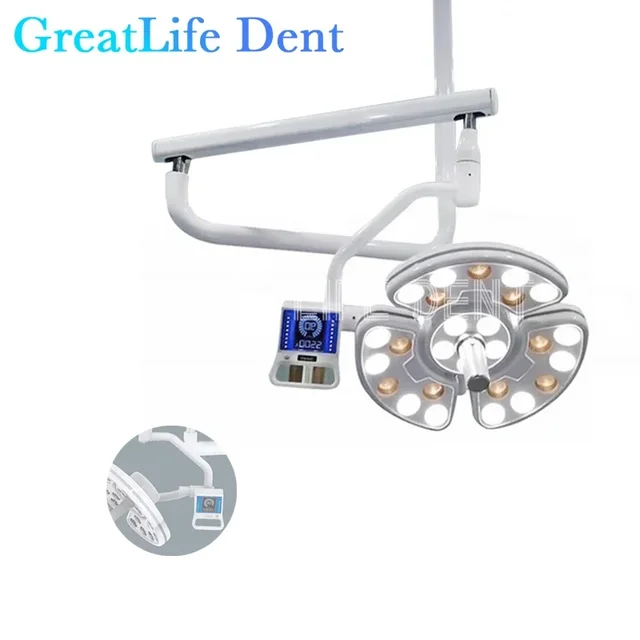 GreatLife Dental 26Leds Ceiling Surgical Lamp Oral Light For Dentist Operation Shadowless Led Lights Lamp With Touch Screen