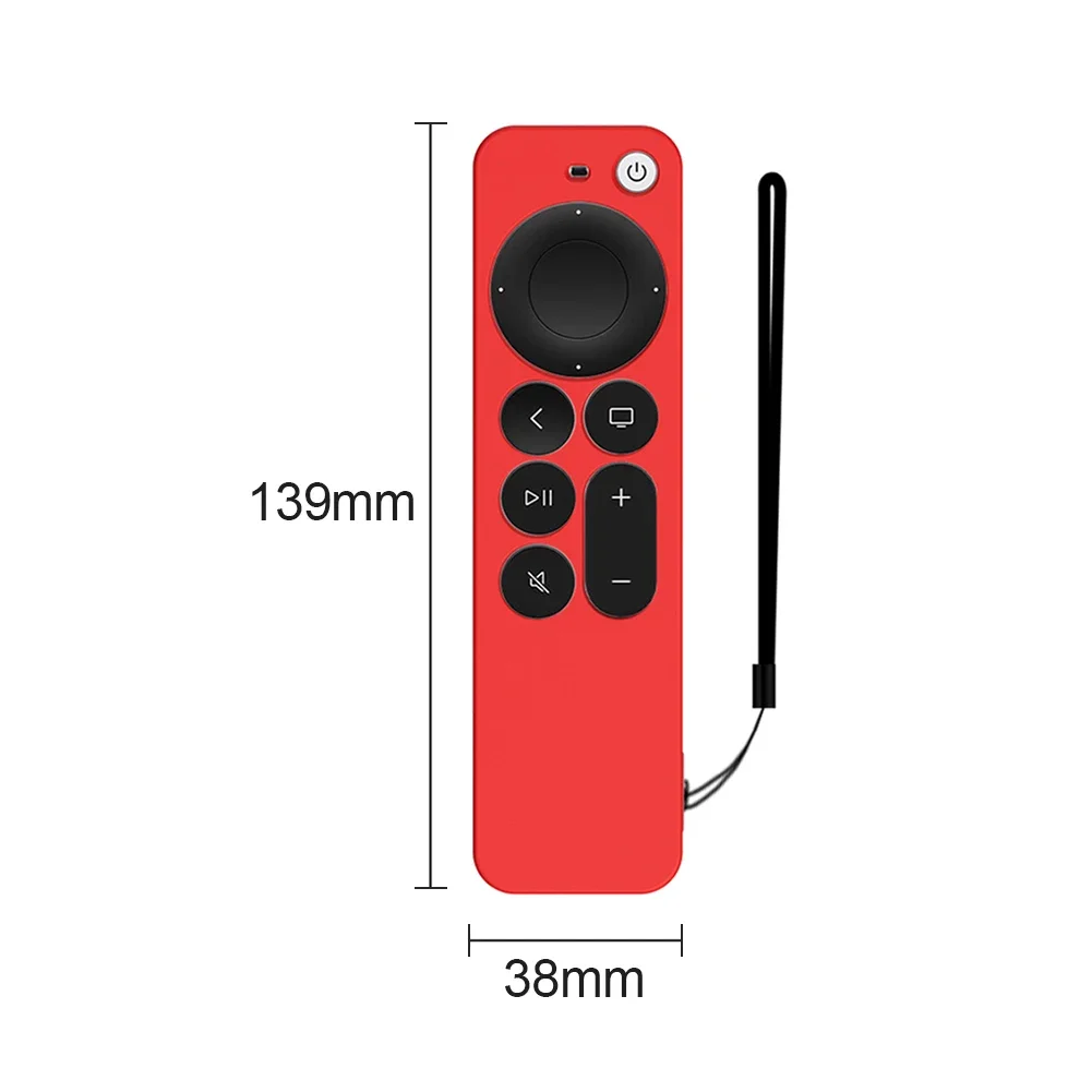 Silicone Remote Case Silicone Remote Cover Silicone Remote Sleeve Remote Controller Cover Silicone Case Protector Silicone Dustproof Remote Control Cover Portable Control Cases Protection for Apple TV 4K Shock-Resistant Case Bag
