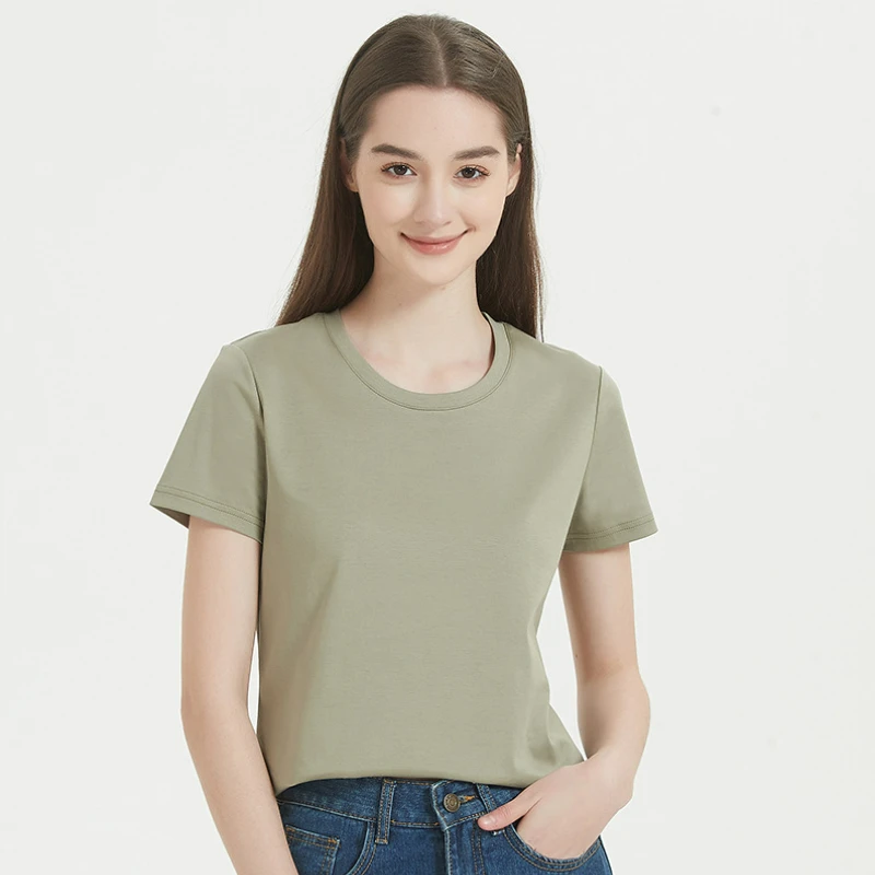 

Women's Cotton T-shirt Tops Women for Teens Girl Top T Shirts Short Sleeve Tee 2023 Summer Coats White Black Pink Cute Clothing