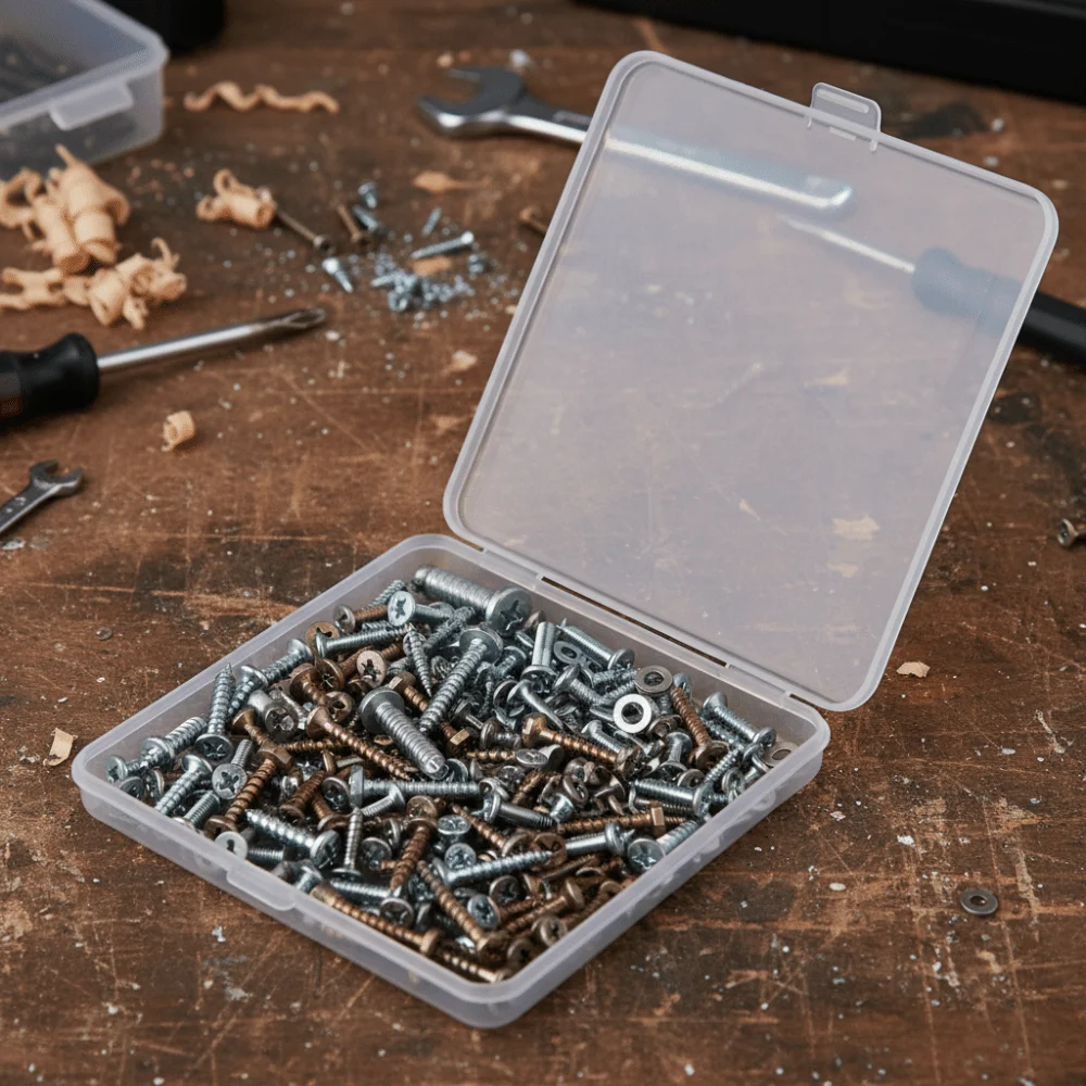 플라스틱 소재 미니 보관함 투명 디자인 직사각형 모양 투명 보관함 정사각형 모양 방진 디자인