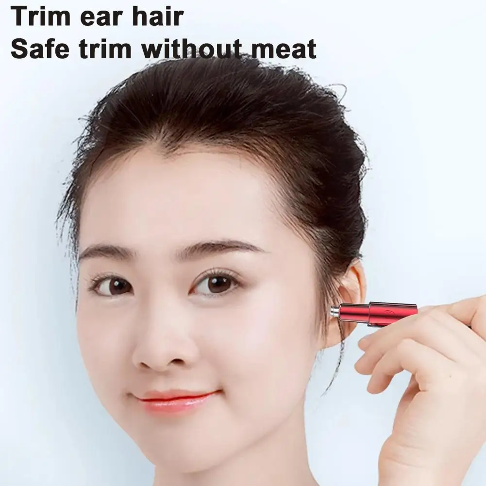 Rounded Blade Head Trimmer Travel-friendly Dual Edge Nose Hair Trimmer Rechargeable Waterproof Nose Hair for Men Women