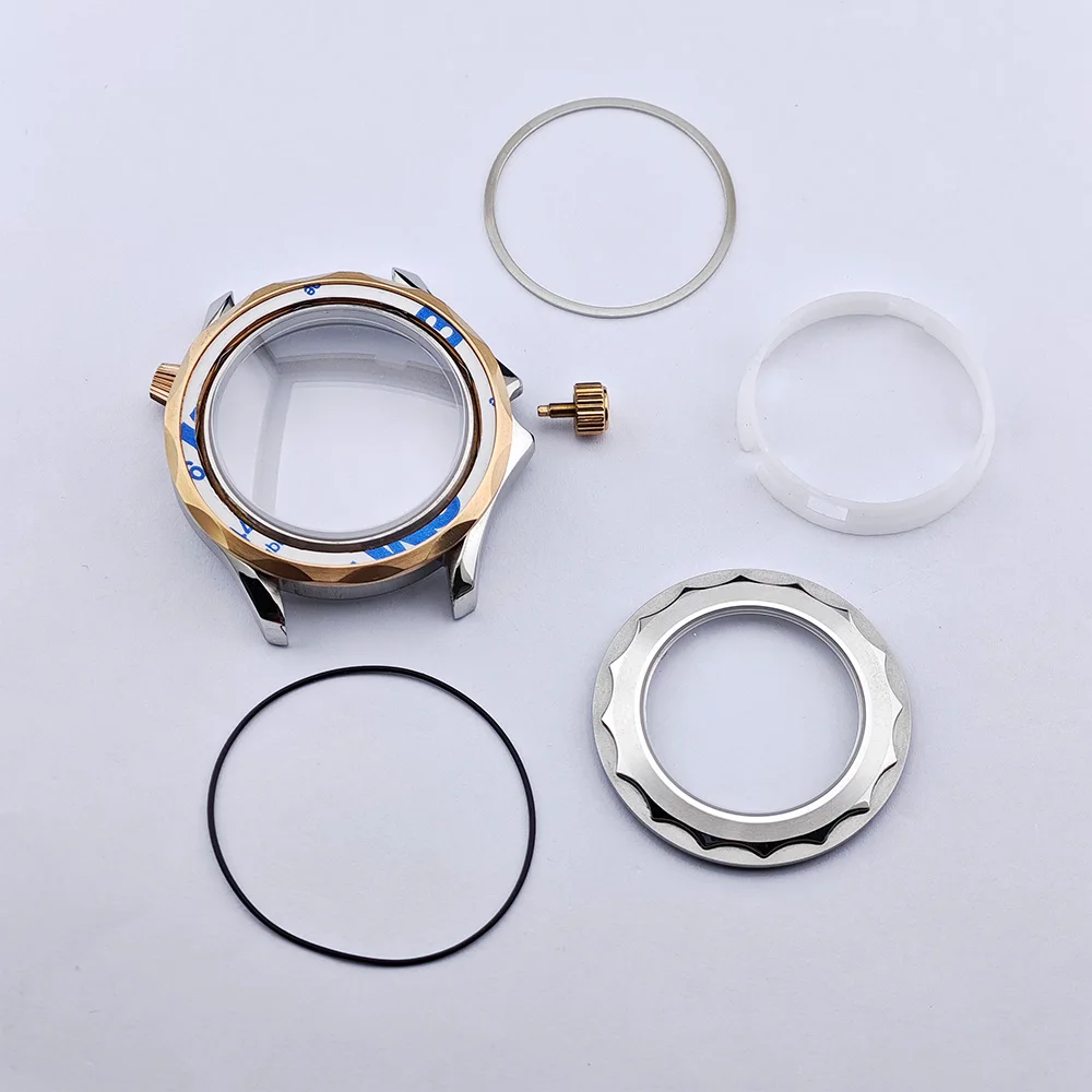 High-Quality Silver Diving Watch Case for Men with Automatic Movement