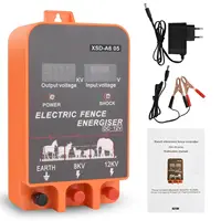 10KM Electronic Fence Energizer Charger for Preventing Wild Animals 12V Pulse Controller with LCD Display for Farm Sheep Cattle 1