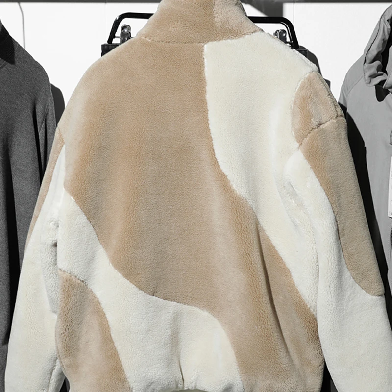 Men Stand Up Collar Thicken Fleece Jacket Outdoor Windproof Warm Coat Autumn Winter 6