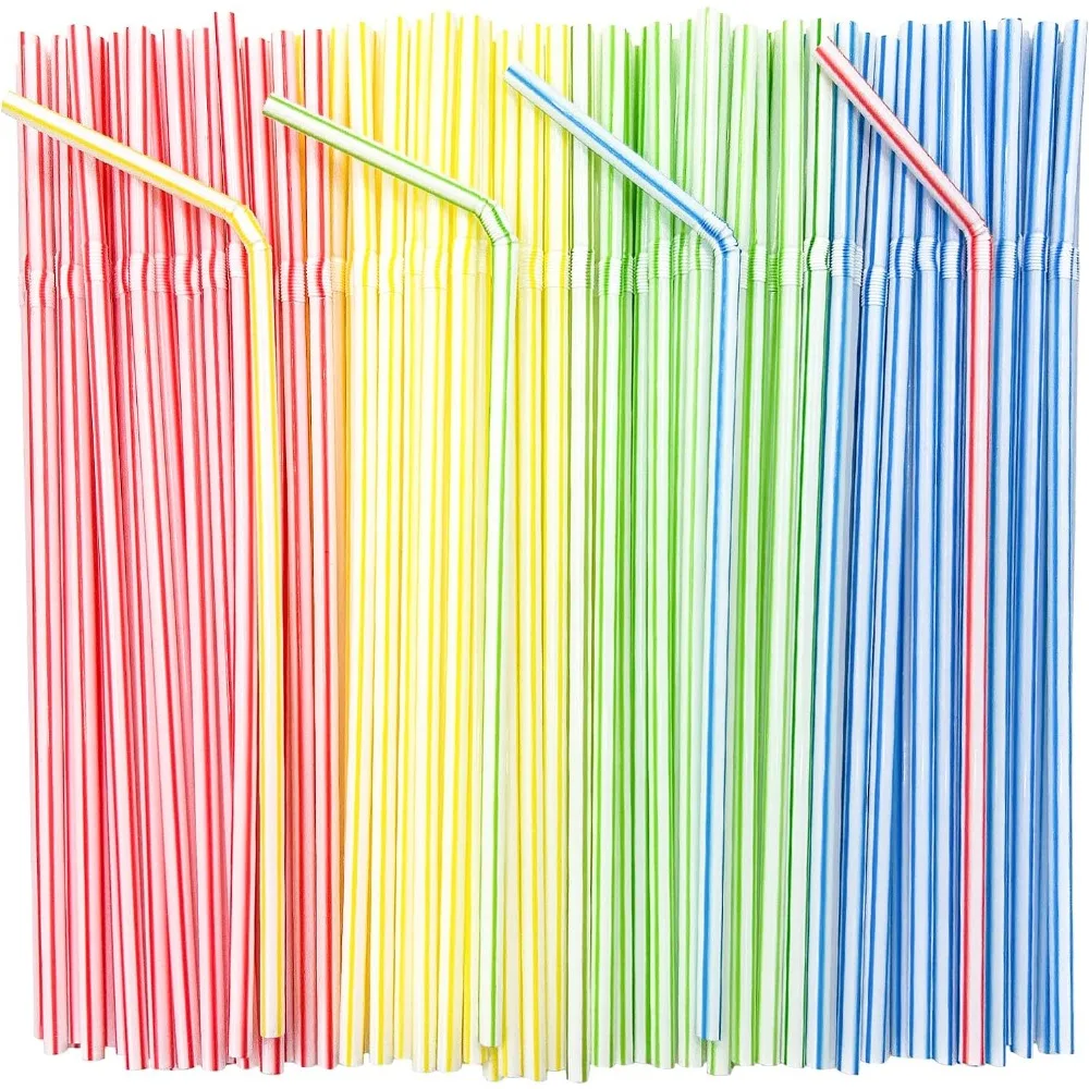 Multicolor Drinking Straws Milk Tea Bar Party Wedding Kitchen Home Accessories Beverage