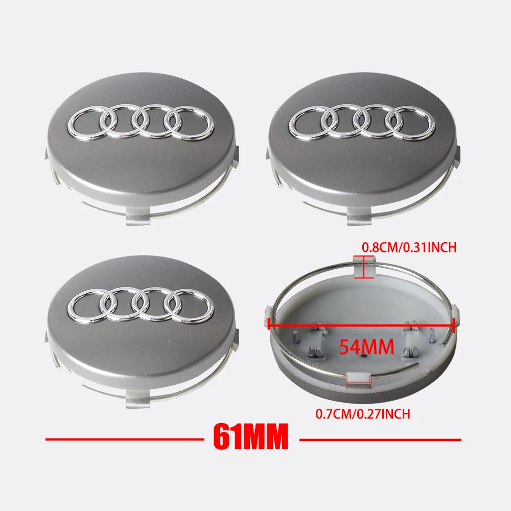 4-Piece 59mm Car Wheel Center Hub Cap Badge Cover Accessories