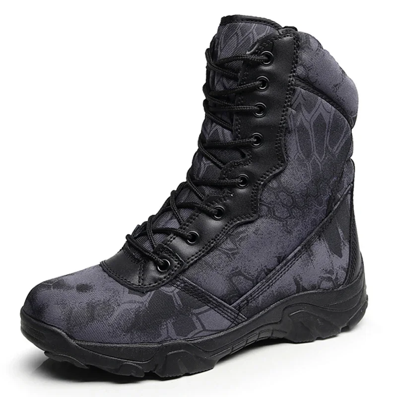 Tactical Military Combat Boots Men Genuine US Army Hunting Trekking Camping Mountaineering Winter Work Shoes Hiking Shoes hiking shoes combat boots