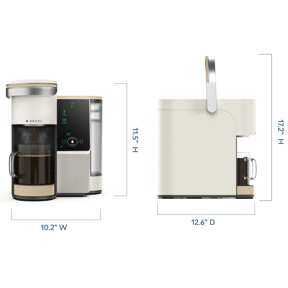 

BRUVI The Bruvi Bundle | Single-Serve Coffee System | Includes 20 Coffee and Espresso B-Pods + Bruvi Coffee Brewer