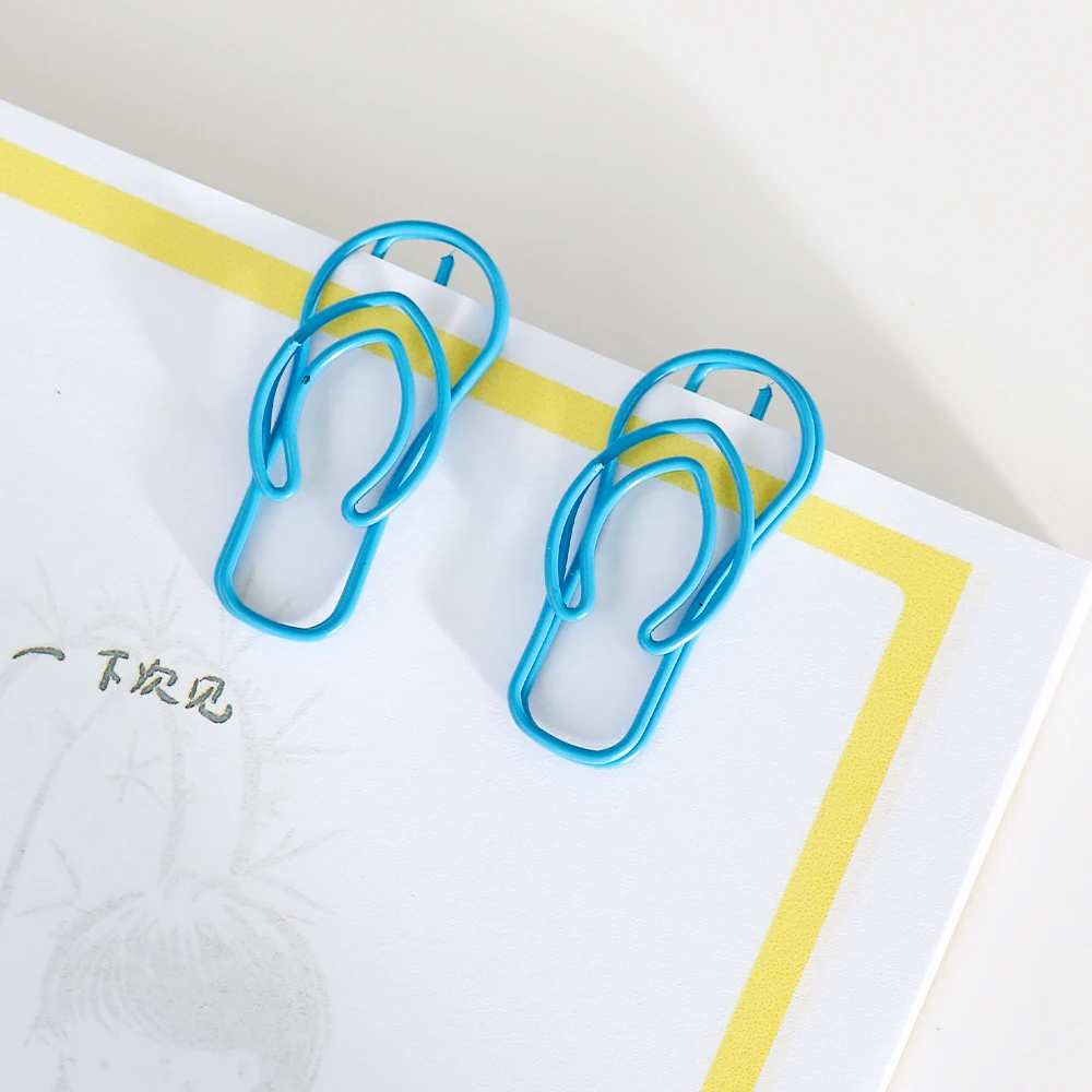 Paper Clips 10 pcs house slipper shape Bookmark Office Stationery