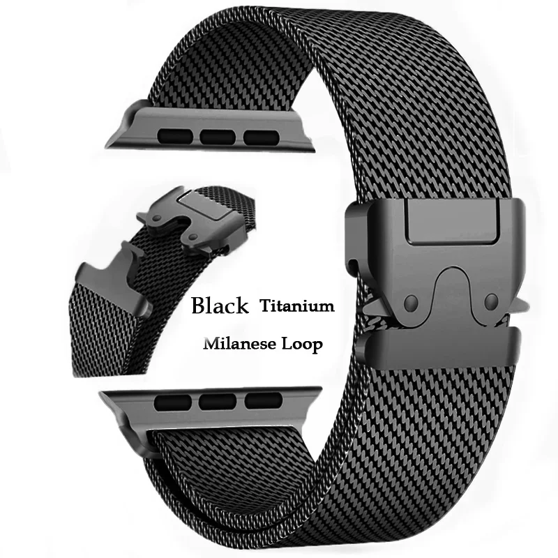 Premium Titanium Milanese Watch Strap - Sleek & Durable Bracelet