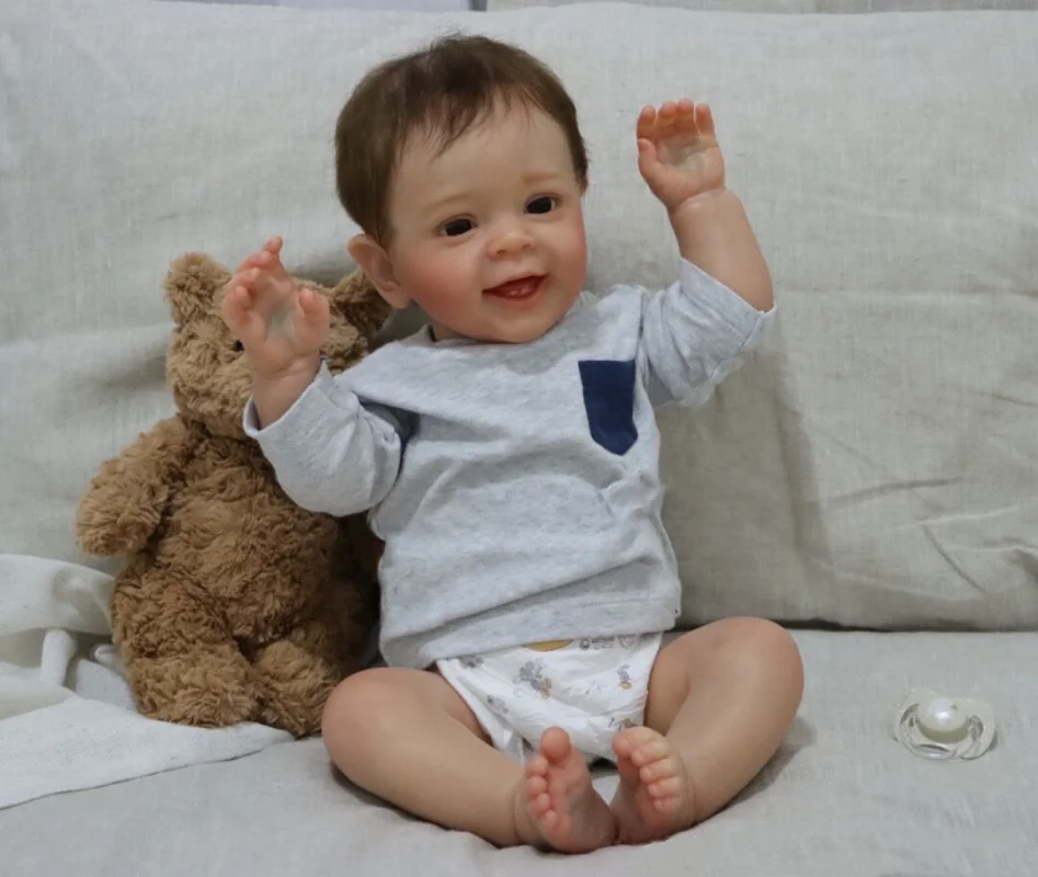

24-inch Baby Boy Doll Reborn Baby Playing with Children's Birthday Gift for Boys and Girls