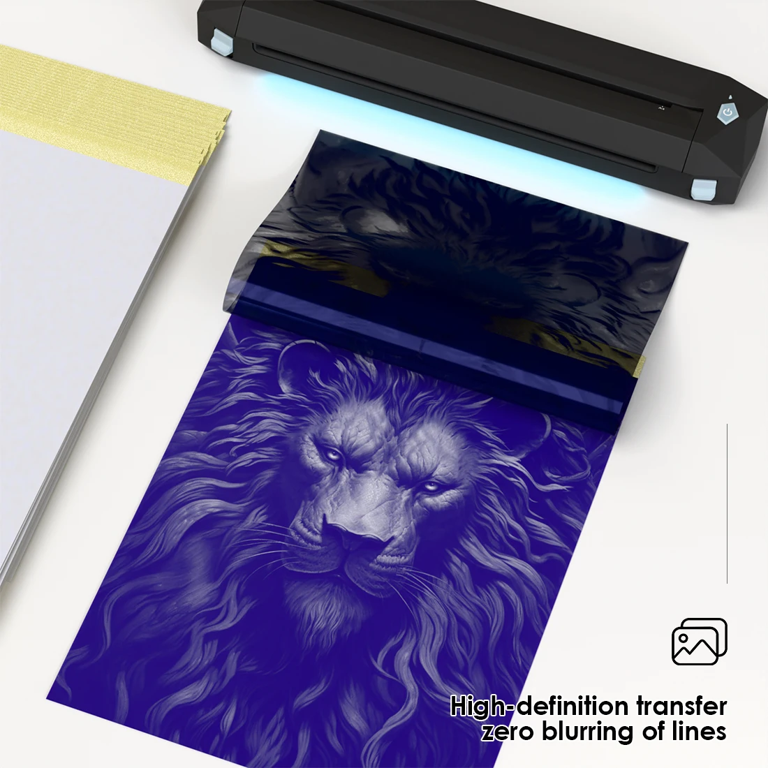 KVM 25-100 Fogli A4 Carta Transfer per Tatuaggi, Carta da Tracciatura per Disegno a Mano e Trasferimento Termico, Adatta per Macchina per Trasferimento Tatuaggi - immagine 6
