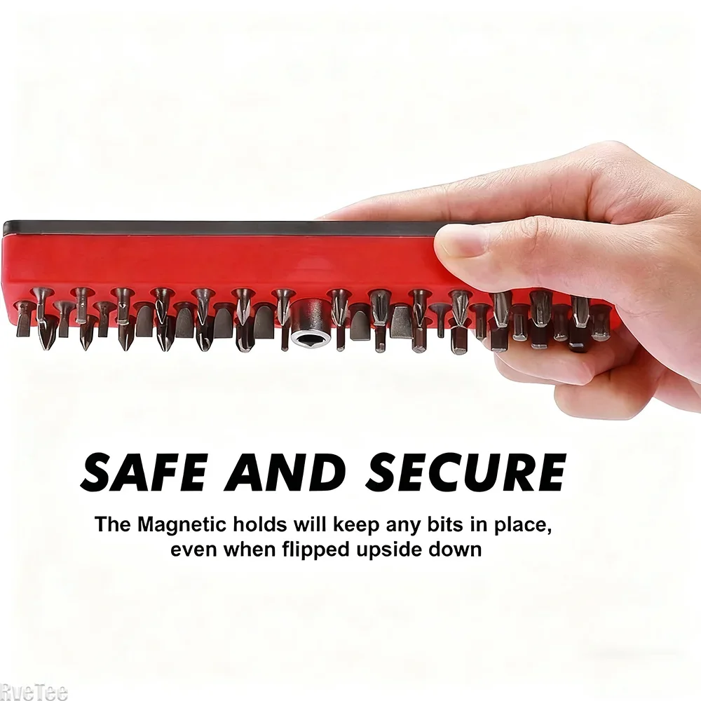 43 Holes Magnetic Hex Bit Holder Organizer For 1/4inch Screwdriver Bit Storage Organizer Toolboxes Drill Bit Storage Box