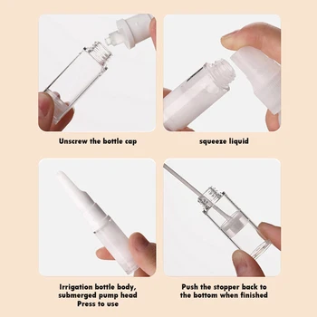5ml Clear Airless Vacuum Pump Bottle Cosmetic Eye Cream Travel Size Dispenser Refillable Containers Shampoo Toiletries - Thumbnail 5