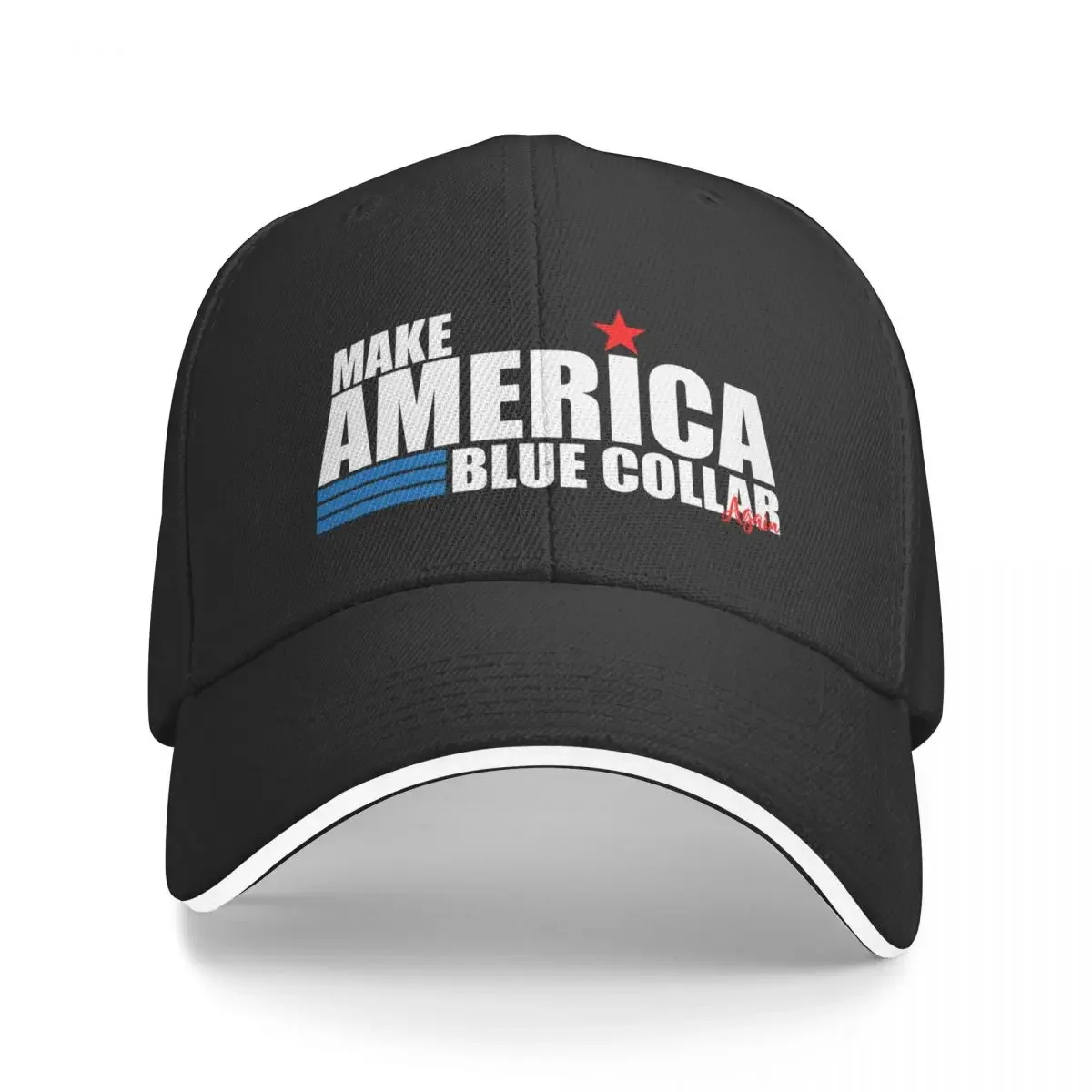 

Make America Blue Collar Again Baseball Cap Big Size Hat Streetwear Rugby Elegant Women's Hats Men's