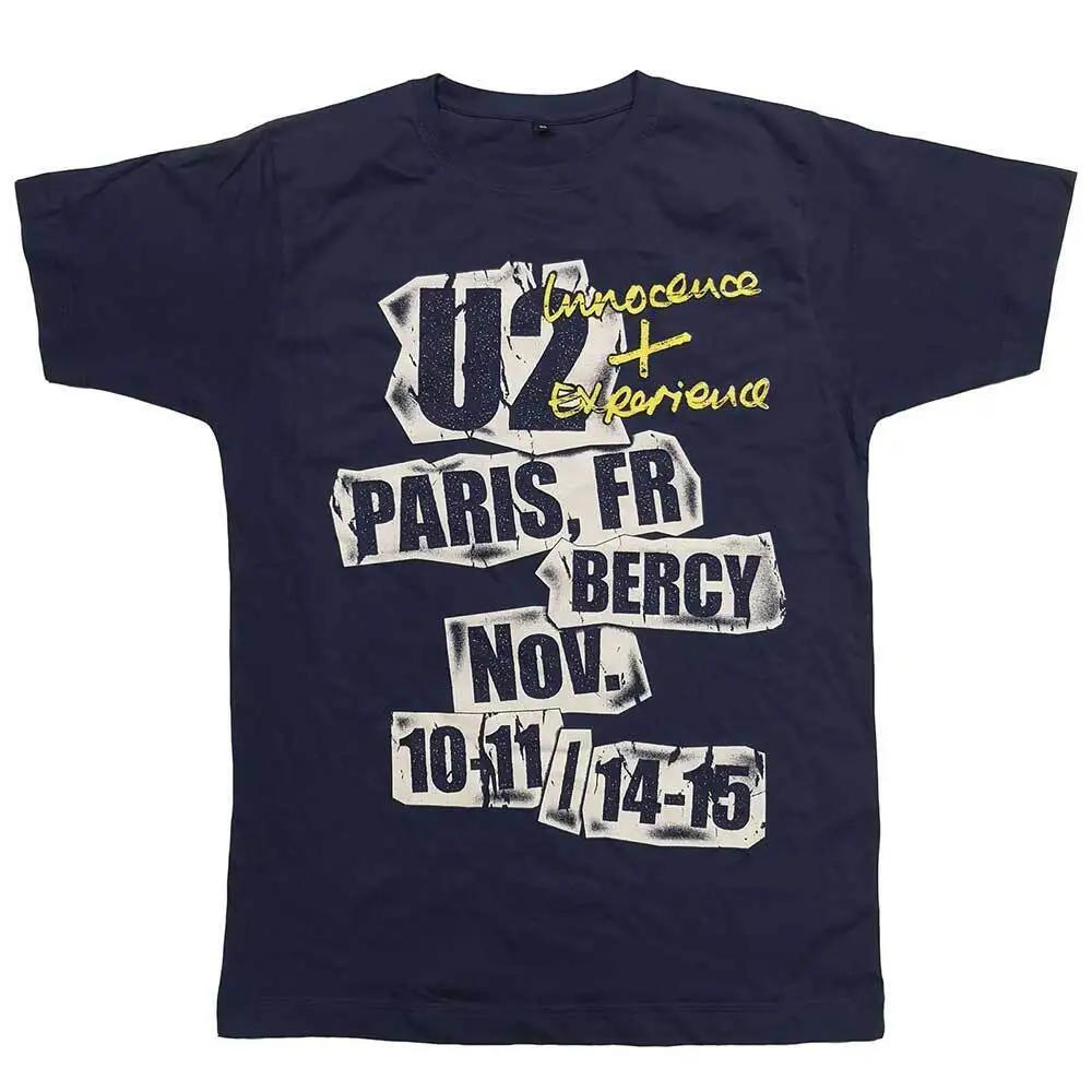 U2 I + E Paris Event 2015 T-Shirt Ufficiale Voor Mannen