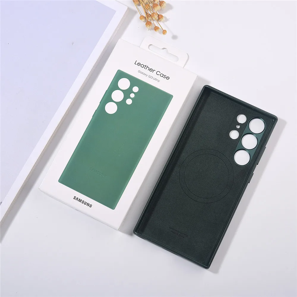 Premium Vegan Leather Magnetic Wireless Charging Protective Case