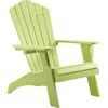 Adirondack Chair, Oversized Poly Lumber Fire Pit Chair with Cup Holder, 350Lbs Support Patio Chairs for Garden, Weather Resista 1