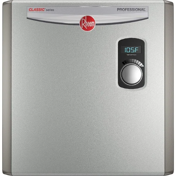 

Rheem RTEX-24 24kW 240V Electric Tankless Water Heater, Gray