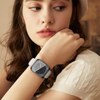 Coque pour Apple Watch 42/46mm (10), 45mm 41mm 38mm, protecteur d'écran en verre trempé + pare-chocs, iwatch série 9 8 SE 7 6 5 4 3 2 1 5