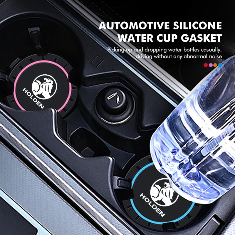 2Pcs Car Silicone Coaster Anti-Slip Water Cup Drink Mat For Holden HSV Commodore VT VX VU VY VZ VE cup holder coasters car coaster pads
