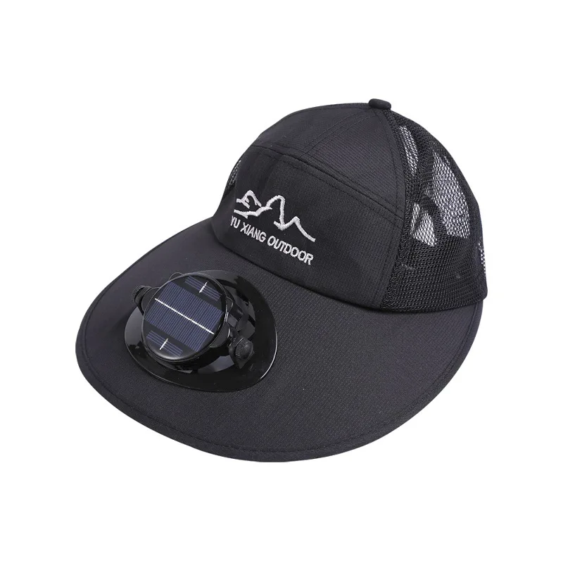 Fishing Fan Hat Solar Charging Hat with Fan Summer Outdoor Sun Shading Hat for Work Men Women