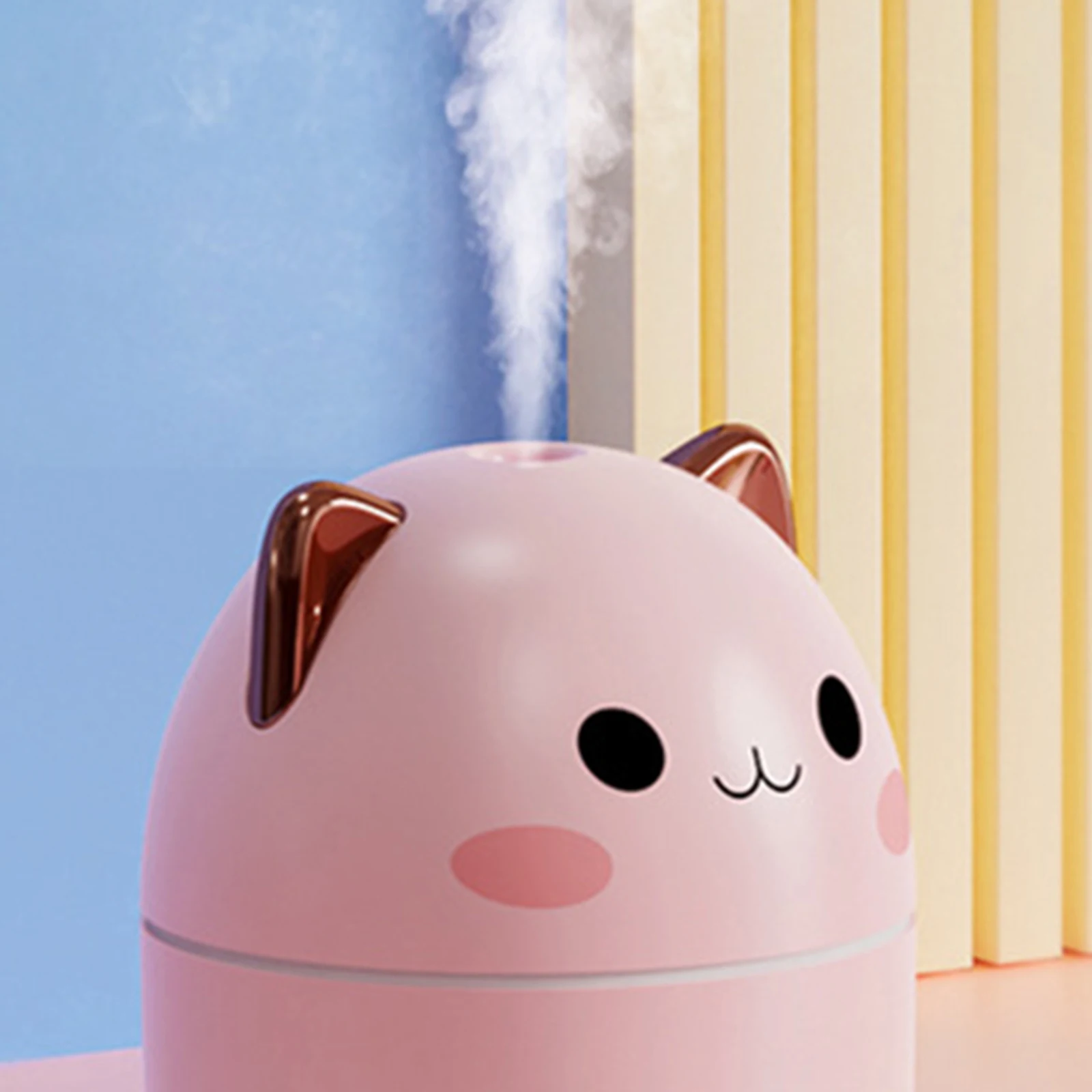 250ml Car Air Humidifier Cute Kawaiil Aroma Diffuser With Light Cool Mist Spray For Car Home Air Purifier USB Humidifier