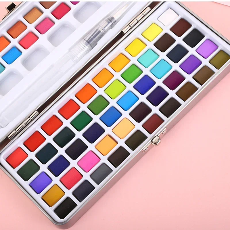 

Set Glitter Neone Solid Watercolor Art Basic Pigments Paint for Colors 50/72/90/100 Drawing Supplies