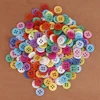 200Pcs Round Buttons Mixed Color Set for Crafts Sewing DIY Manual Button Painting DIY Handmade Ornament Buttons 9/11mm - 4 Holes 4