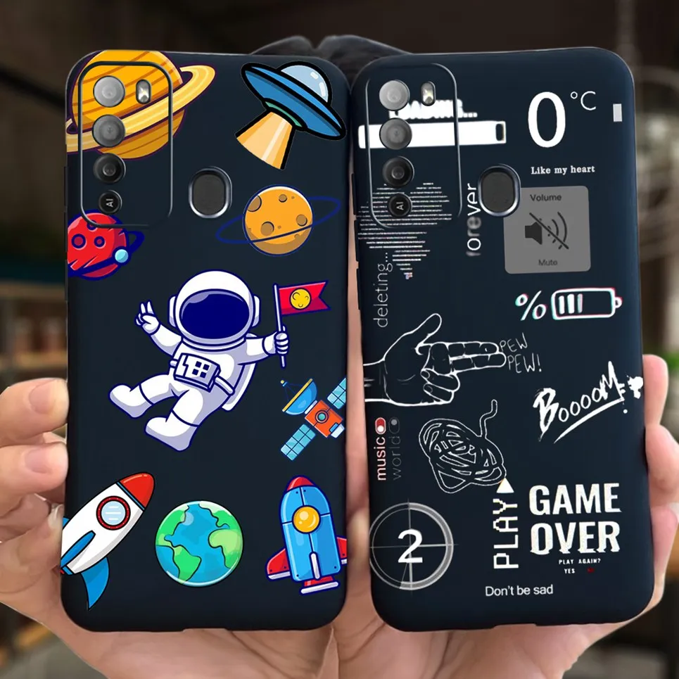 Per Itel Vision 2 2S Vision 2 Plus Astronaut Cute Cartoon Painting Cover Per Telefono Per Itel Vision2 2 Plus Ultra Slim Soft Coque Etui