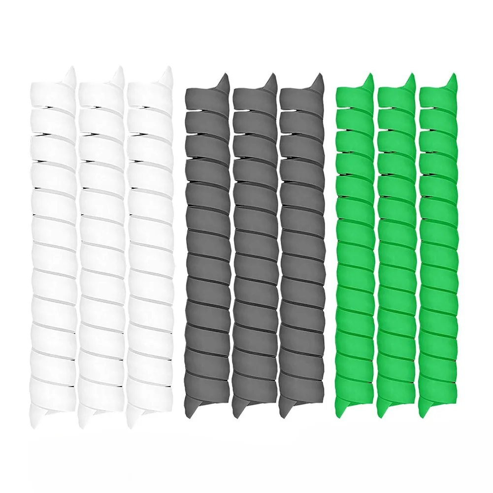 나무를 동물과 환경 손상으로부터 보호하는 나선형 디자인의 플라스틱 랩이 포함된 나무 줄기 보호대 9개