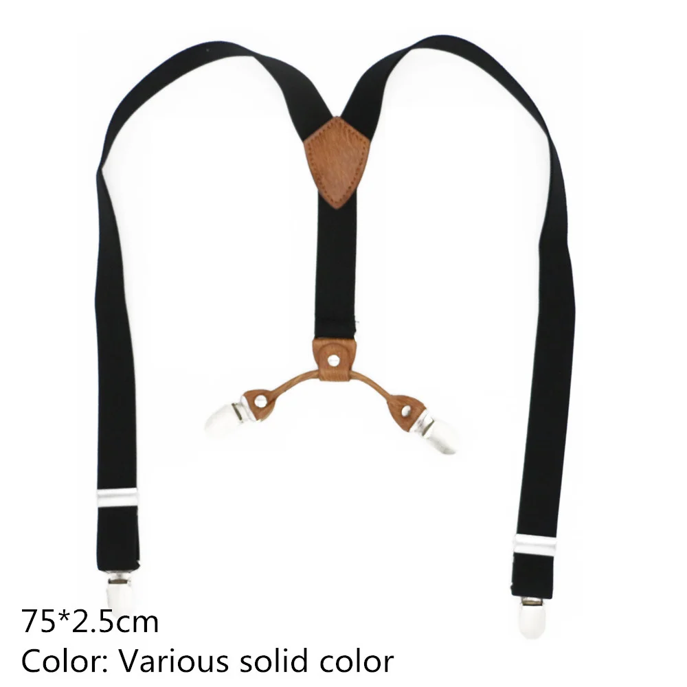2-5cm-Width-4-Clips-Y-Back-Kids-Boys-Pant-Suspender-Strap-Solid-Pure-Color-Ring